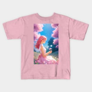 Fairy princess in pink Kids T-Shirt